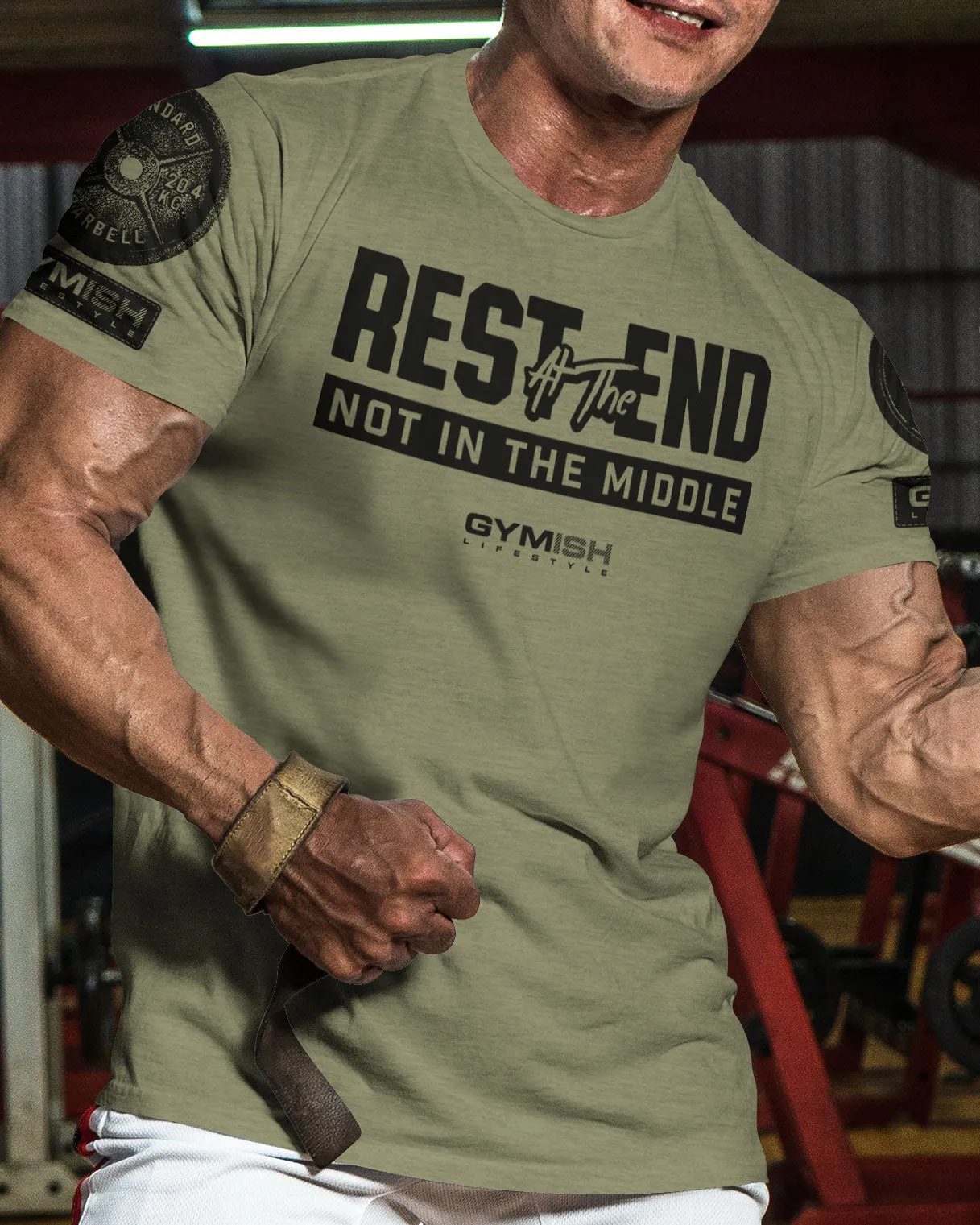 087. Rest At The End  Funny Workout Gym T-Shirts for Men