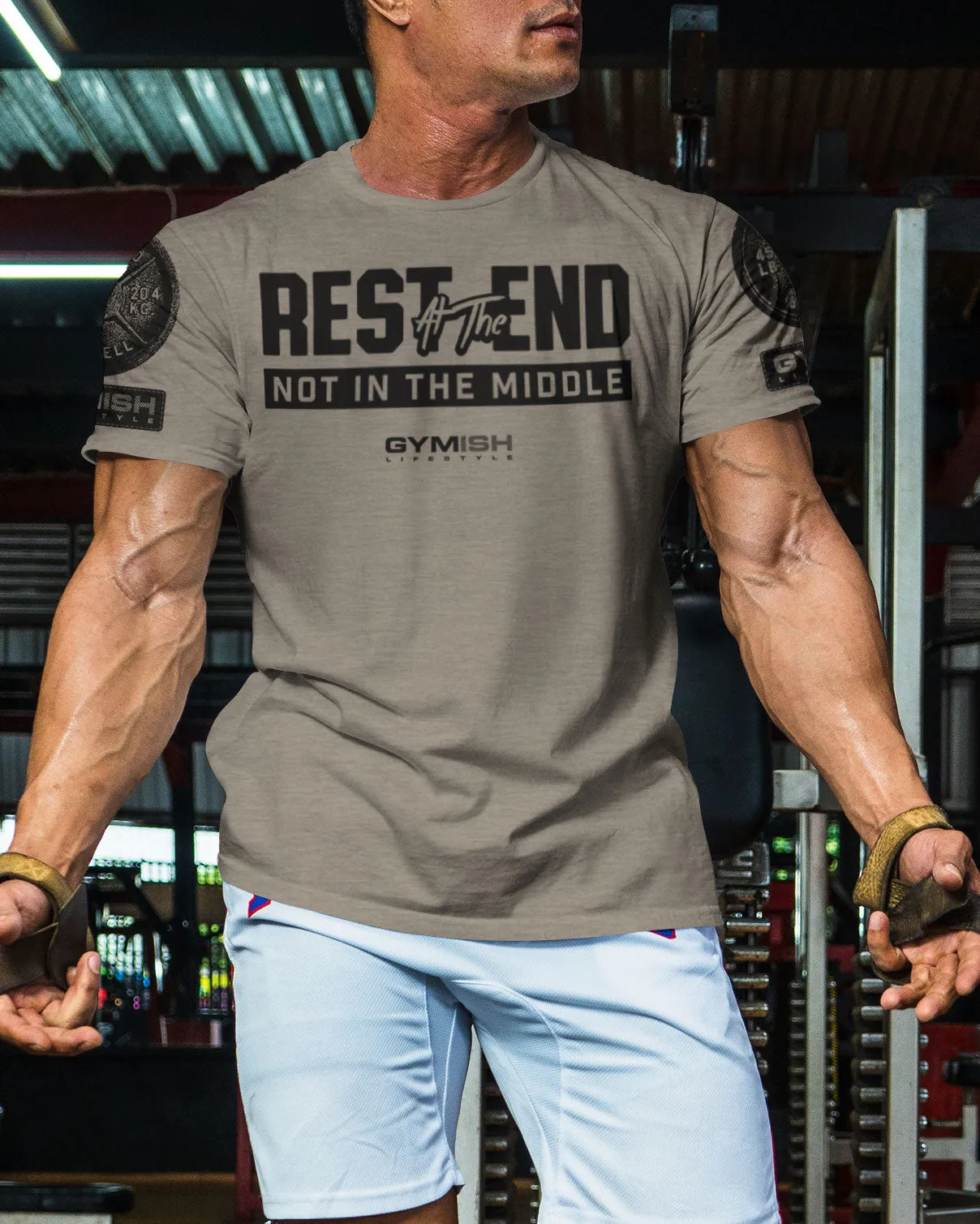 087. Rest At The End  Funny Workout Gym T-Shirts for Men