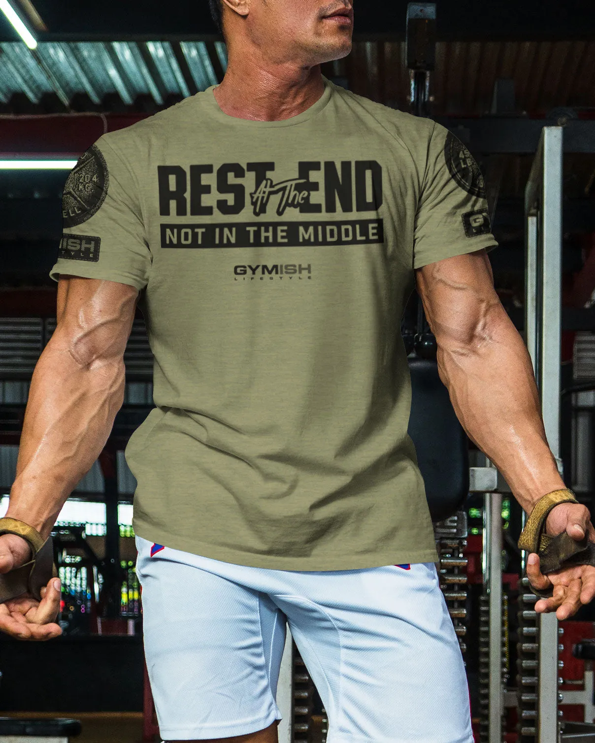 087. Rest At The End  Funny Workout Gym T-Shirts for Men