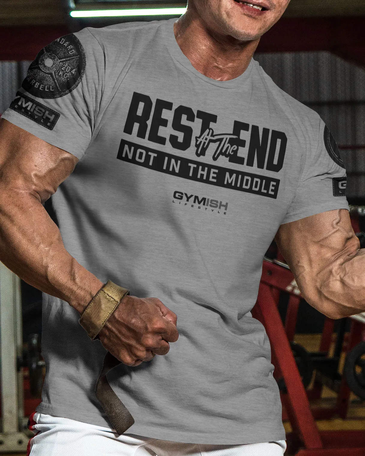 087. Rest At The End  Funny Workout Gym T-Shirts for Men