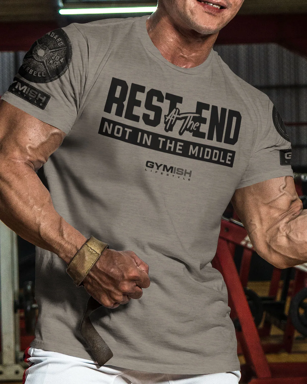 087. Rest At The End  Funny Workout Gym T-Shirts for Men
