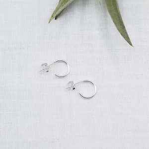 10mm STERLING SILVER HOOP