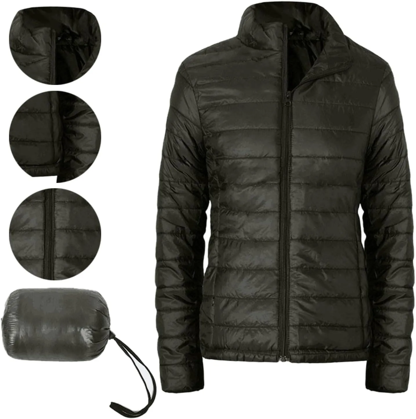 2023 Womens Puffer Jacket Lightweight Packable Down Jacket with Removable Hoodie Soft Warm Petite Coat Winter Outerwear