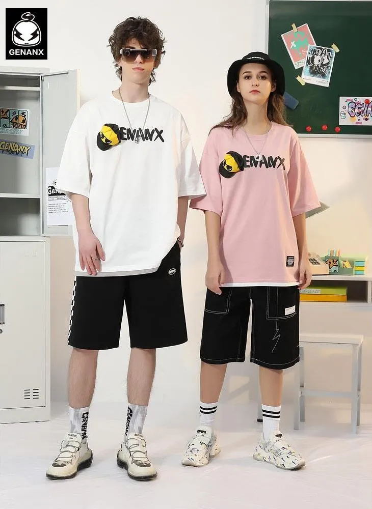 3D Peaked Cap Letter Print T-Shirt