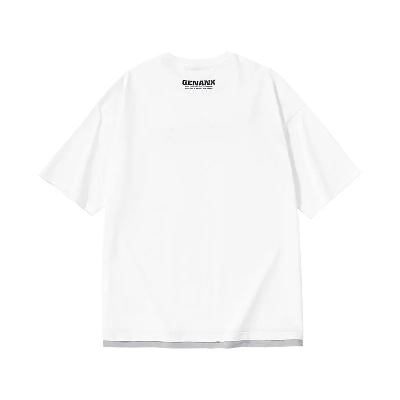 3D Peaked Cap Letter Print T-Shirt