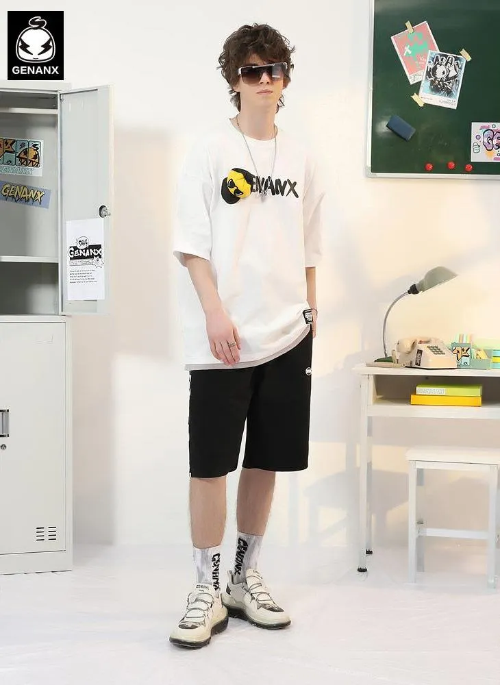 3D Peaked Cap Letter Print T-Shirt