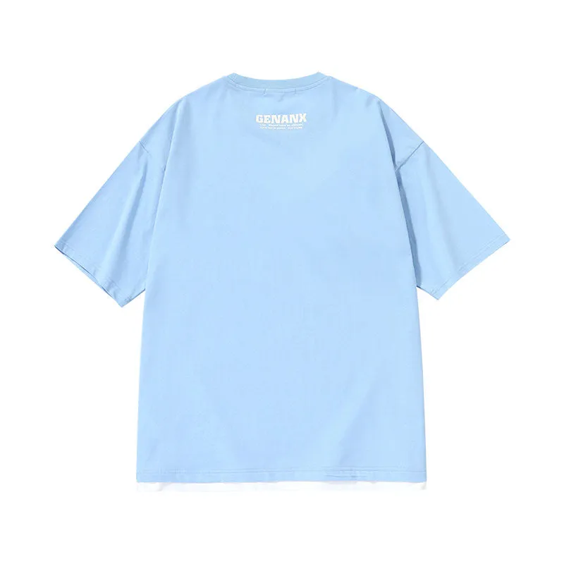 3D Peaked Cap Letter Print T-Shirt