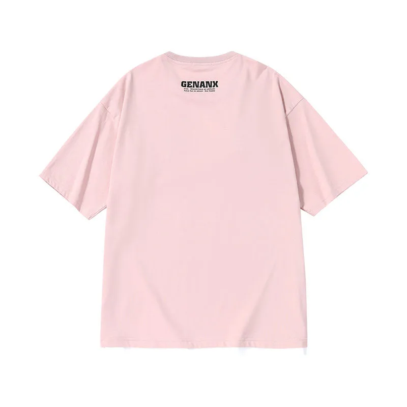 3D Peaked Cap Letter Print T-Shirt