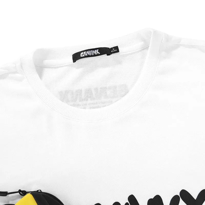 3D Peaked Cap Letter Print T-Shirt