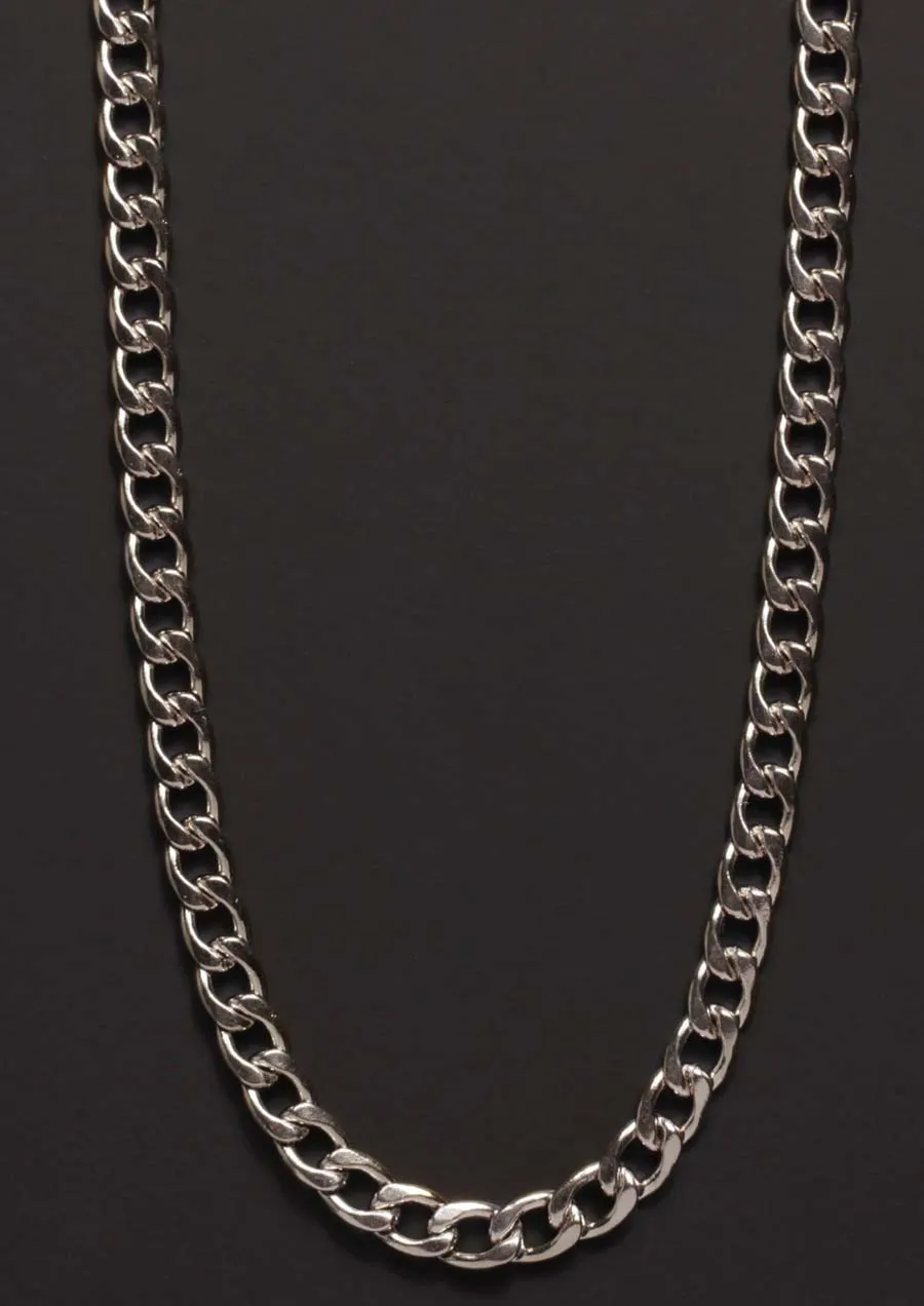 5mm Stainless Steel Curb Chain Necklace