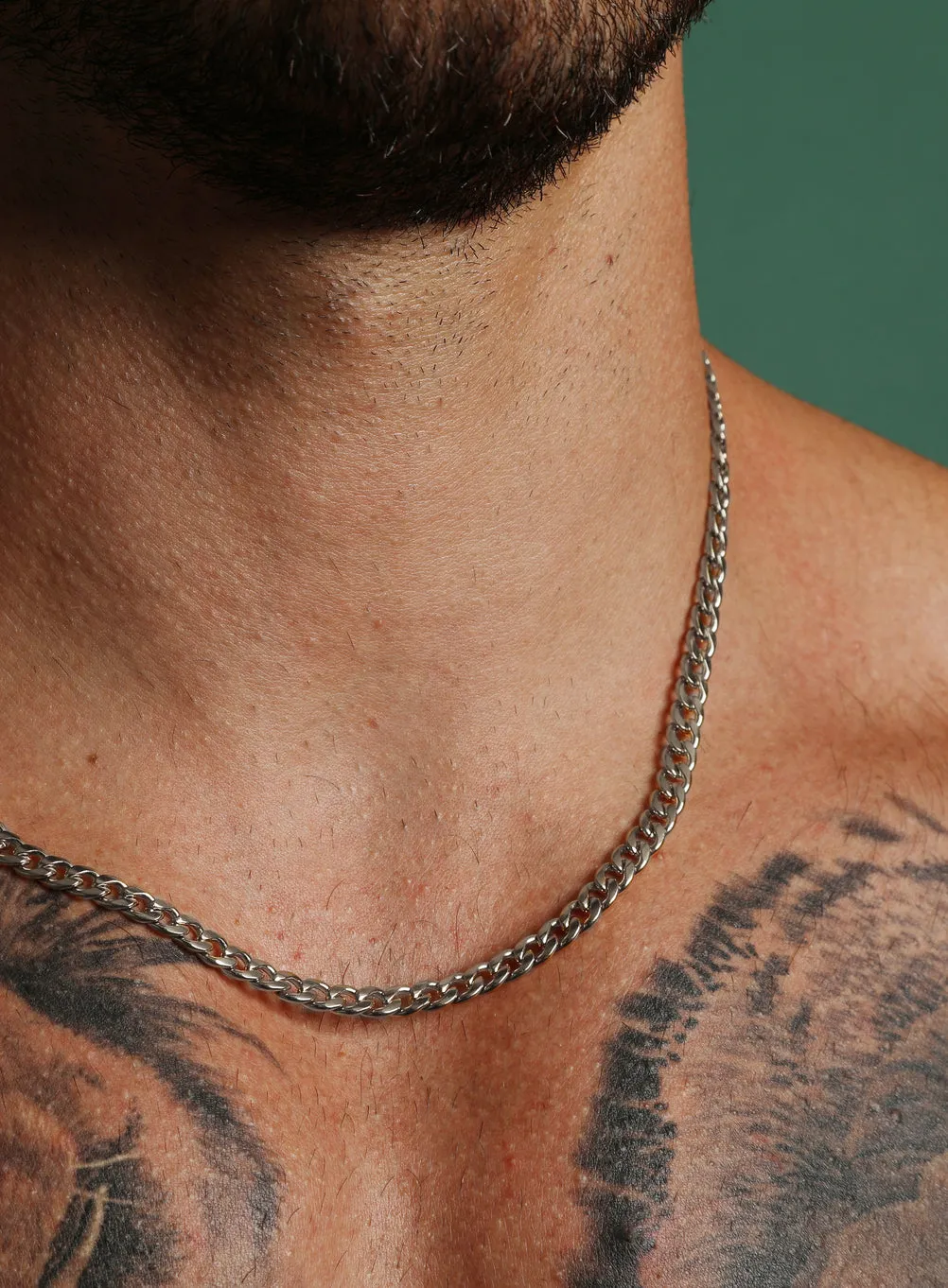 5mm Stainless Steel Curb Chain Necklace