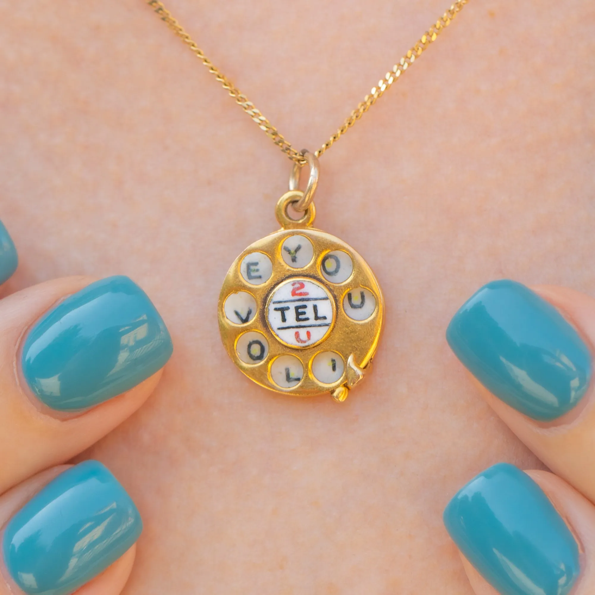9ct Gold I Love You Telephone Charm