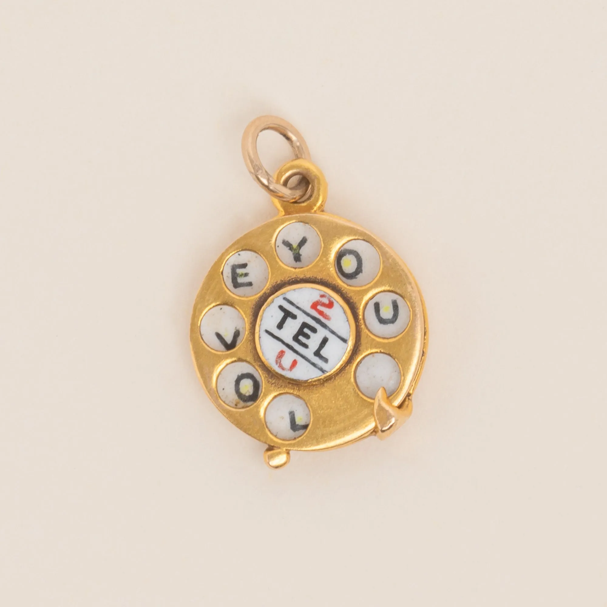 9ct Gold I Love You Telephone Charm