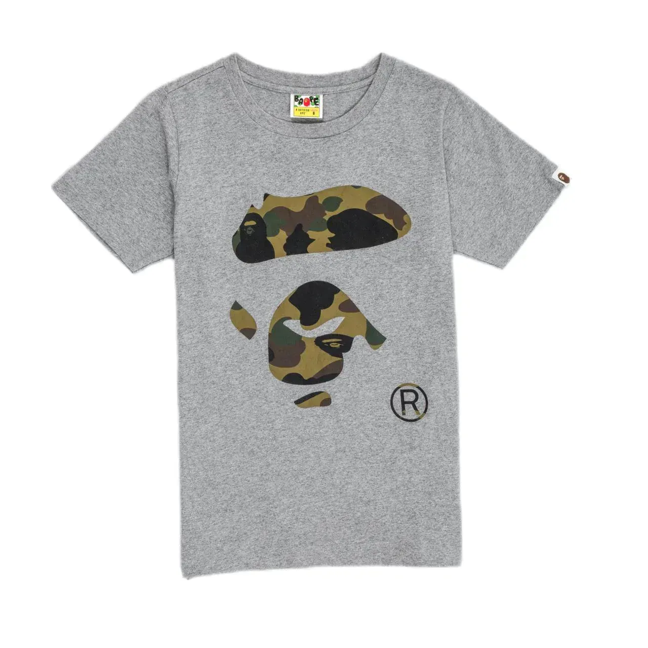 A BATHING APE CAMO COLLEGE TEE  (S)