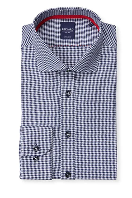 Abelard Slim Fit Wrinkle Free Sabre Tooth Shirt - Navy