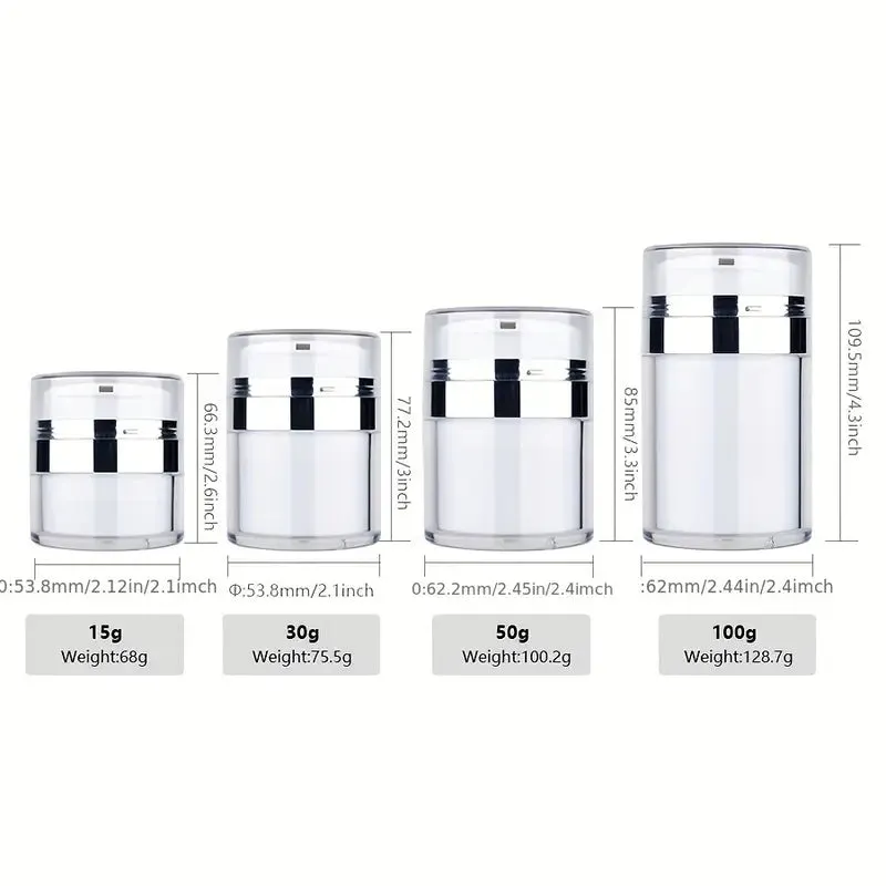 Acrylic Vacuum Pump Cream Dispenser Bottles