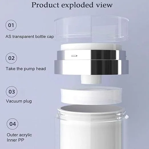 Acrylic Vacuum Pump Cream Dispenser Bottles