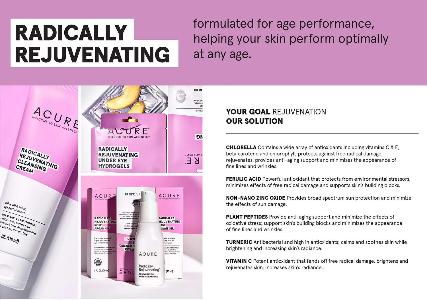 Acure Radically Rejuvenating Dual Phase Bakuchiol Serum, 100% Vegan, Provides Anti-Aging Support, Eggplant & Tumeric, Soothes, Hydrates & Antioxidant Rich, 0.67 Fl Oz