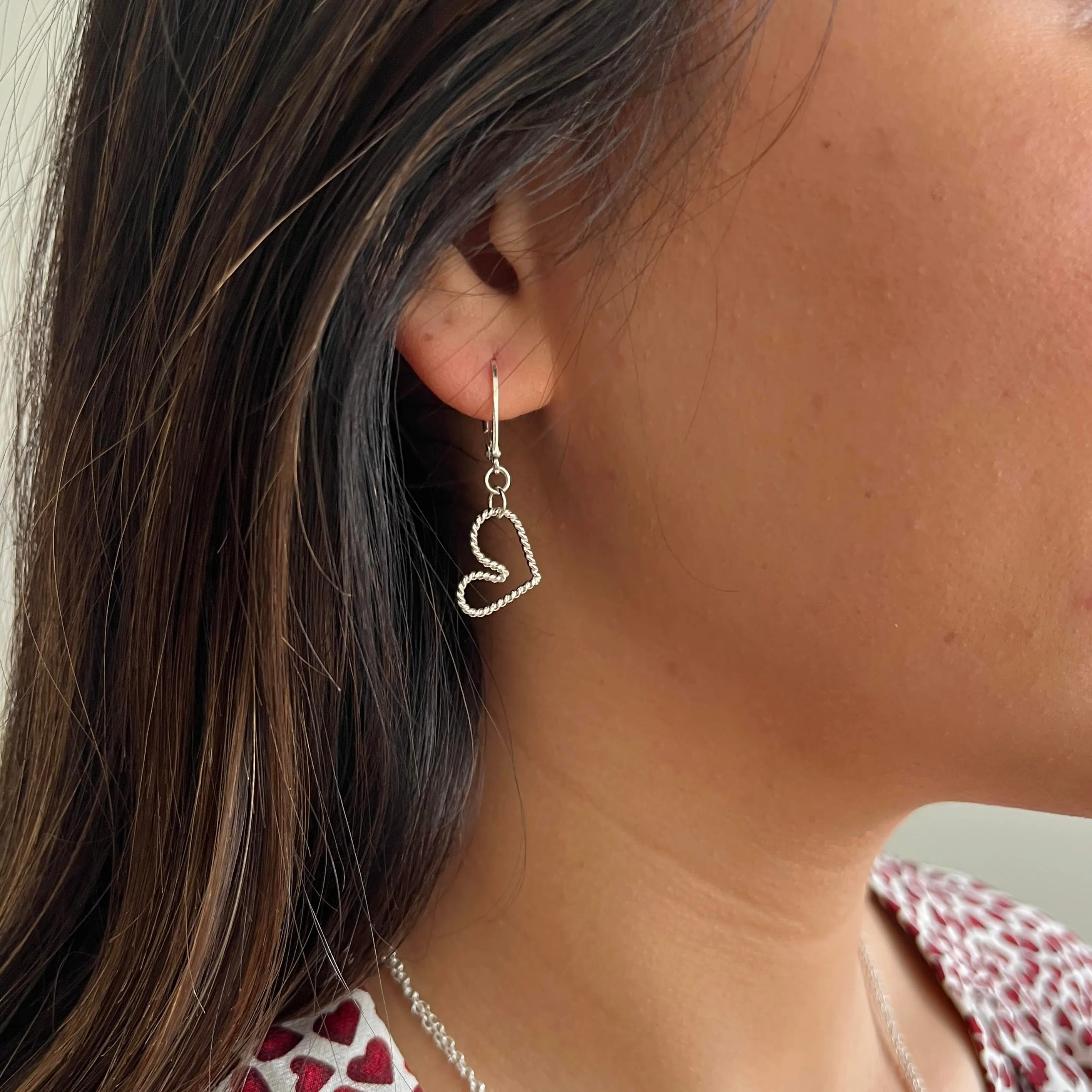 ADORE Silver Heart Earrings