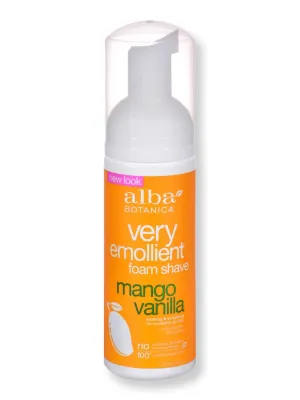 Alba Botanica Moisturizing Foam Shave Mango Vanilla 5 fl oz