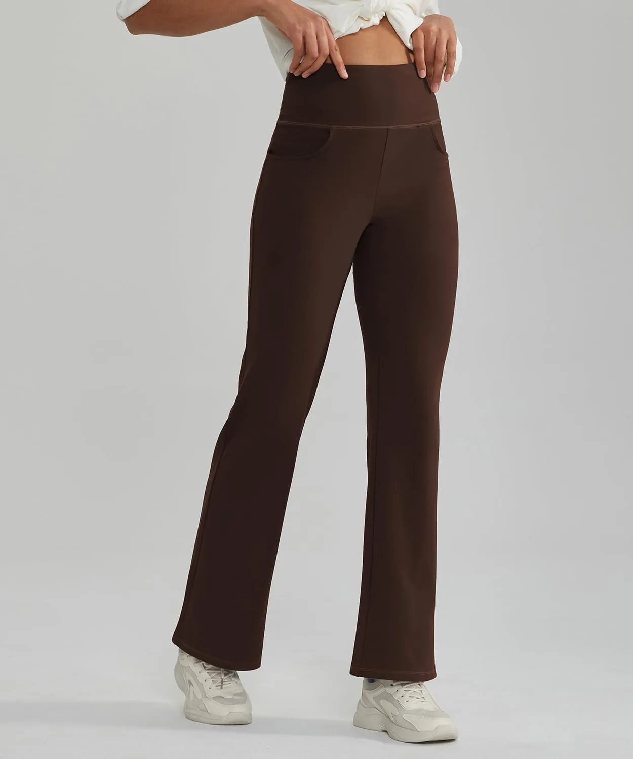 ALONG FIT Flare Leggings with Pocket Bootcut Yoga Pants for Women High Waist Flare Pants Workout Leggings for Yoga GMY Casual