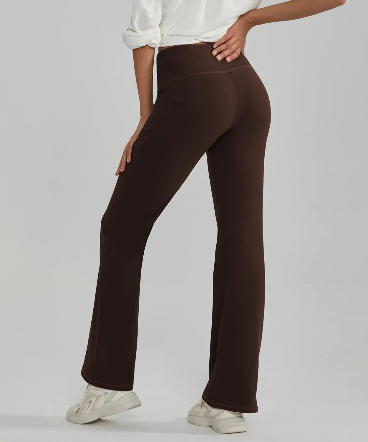 ALONG FIT Flare Leggings with Pocket Bootcut Yoga Pants for Women High Waist Flare Pants Workout Leggings for Yoga GMY Casual
