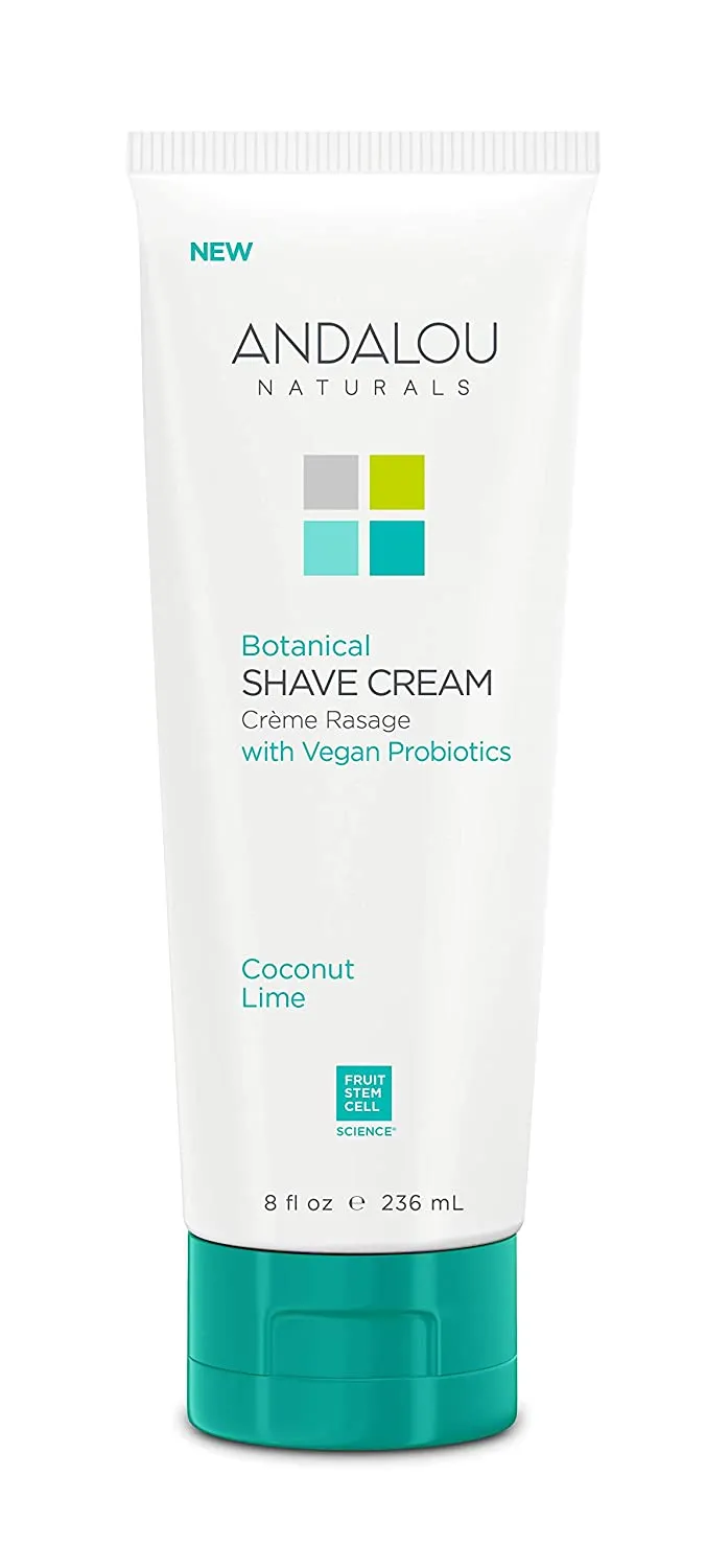 Andalou Naturals Coconut Lime botanical shave cream, 8 Ounce