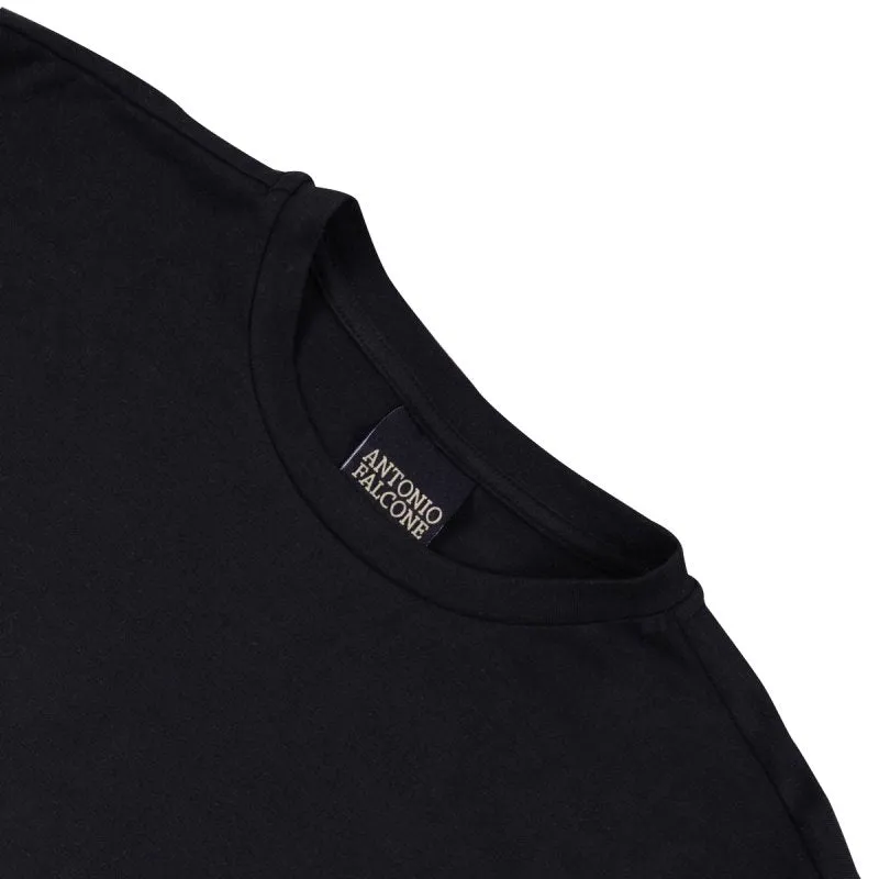 Antonio Falcone Simeone Short Sleeved T-shirt With Crew Neckline Black