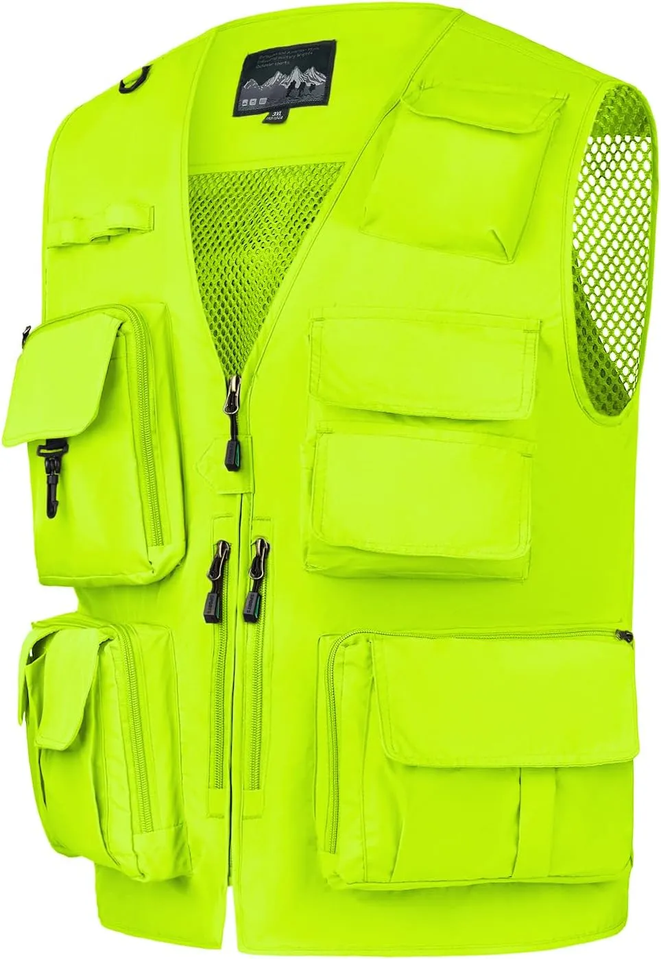 AOTORR Mens Outdoor Work Safari Cargo Photo Travel Fishing Vests for Men with Multi-pockets