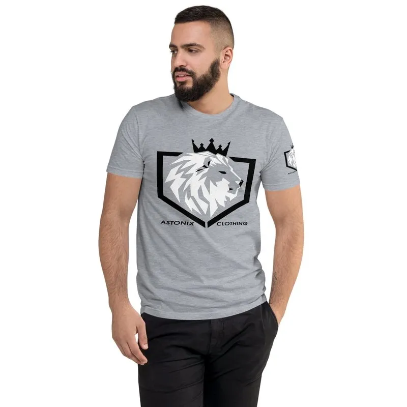 Astonix Crowned Lion" Men's T-shirt - Snug Fitted Style