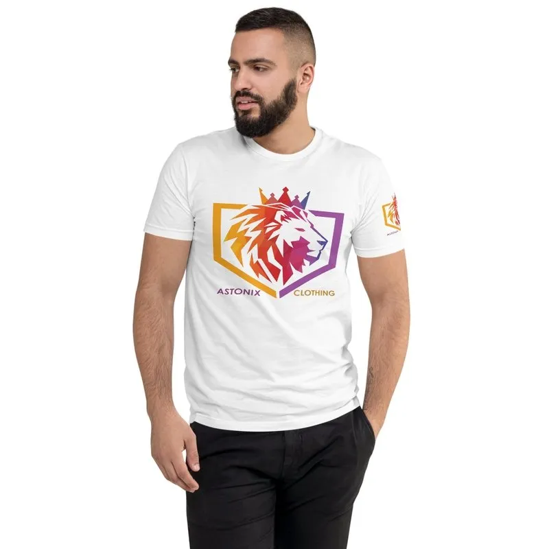 Astonix Crowned Lion" Men's T-shirt - Snug Fitted Style