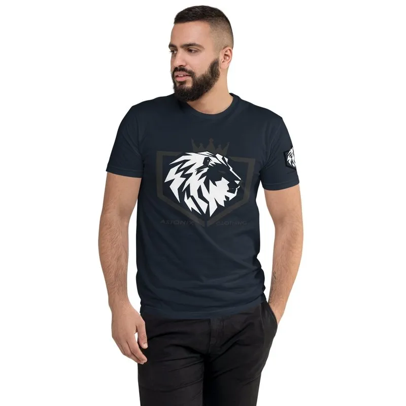 Astonix Crowned Lion" Men's T-shirt - Snug Fitted Style