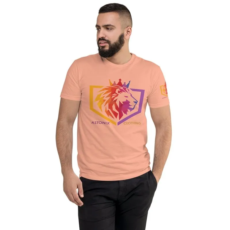 Astonix Crowned Lion" Men's T-shirt - Snug Fitted Style