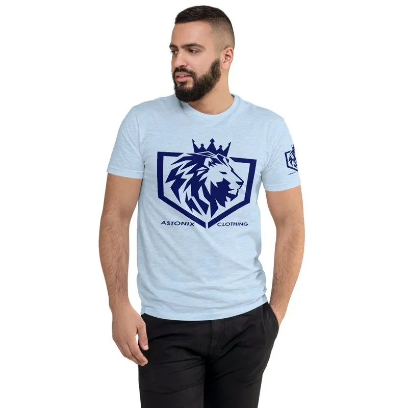 Astonix Crowned Lion" Men's T-shirt - Snug Fitted Style