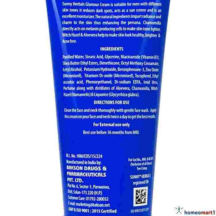 Bakson Sunny Herbals Glamour Cream – Reduce Dark Spots & Sunscreen Protection