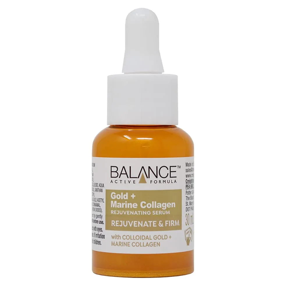 Balance Active Formula The Golden Hour Set (Gold   Marine Collagen Serum, Under Eye Masks & eye serum) - Soften fine lines & wrinkles. Create a radiant glow.