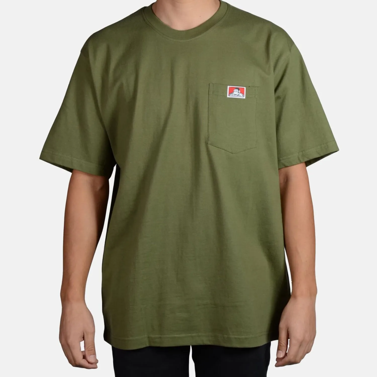 Ben Davis Men's Classic Label Heavyduty Pocket Short Sleeve T-Shirt