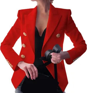 Blazers for Women Business Casual Long Sleeve Fitted Blazer Double Breasted Blazer Work Office Jacket Elegant Blazers