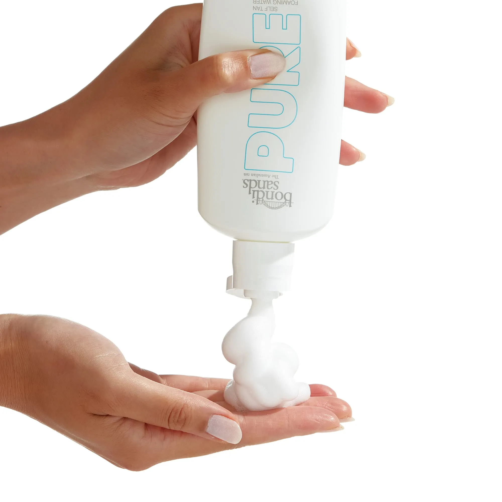 Bondi Sands PURE Light/Medium Self-Tanning Foaming Water | Hydrates with Hyaluronic Acid for a Flawless Tan, Fragrance Free, Cruelty Free, Vegan | 6.76 Oz/200 mL