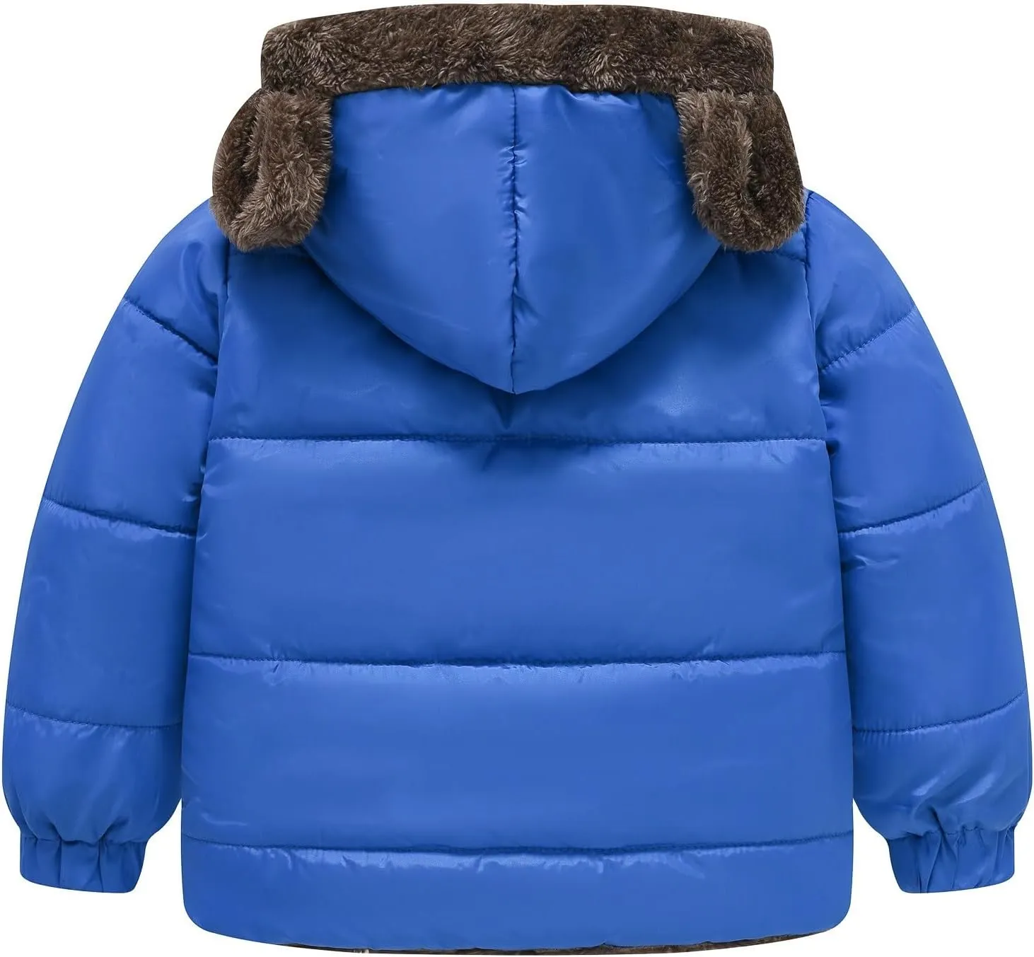 Boys and Girls Middle Children Solid Color Ears Cute Pocket Short Cotton Padded Children's Coat Jacket Boy Size 6