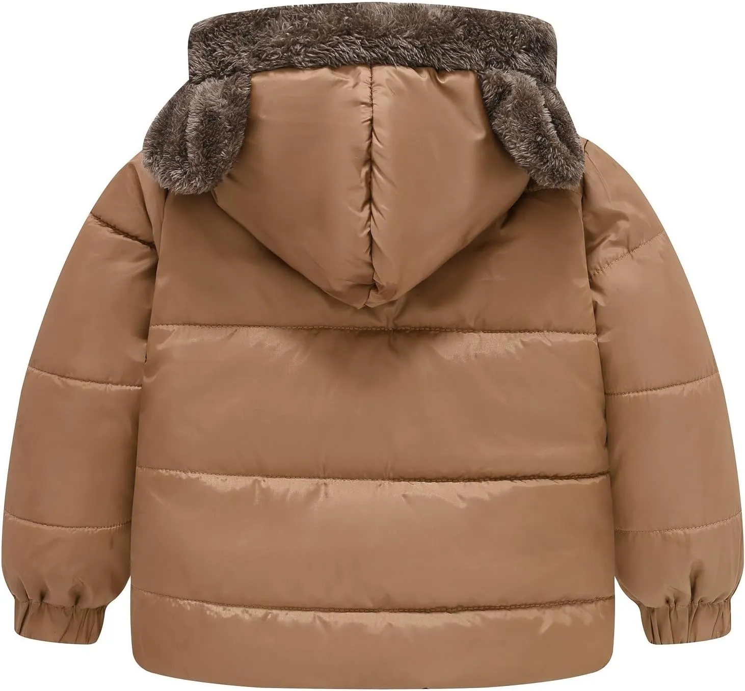 Boys and Girls Middle Children Solid Color Ears Cute Pocket Short Cotton Padded Children's Coat Jacket Boy Size 6