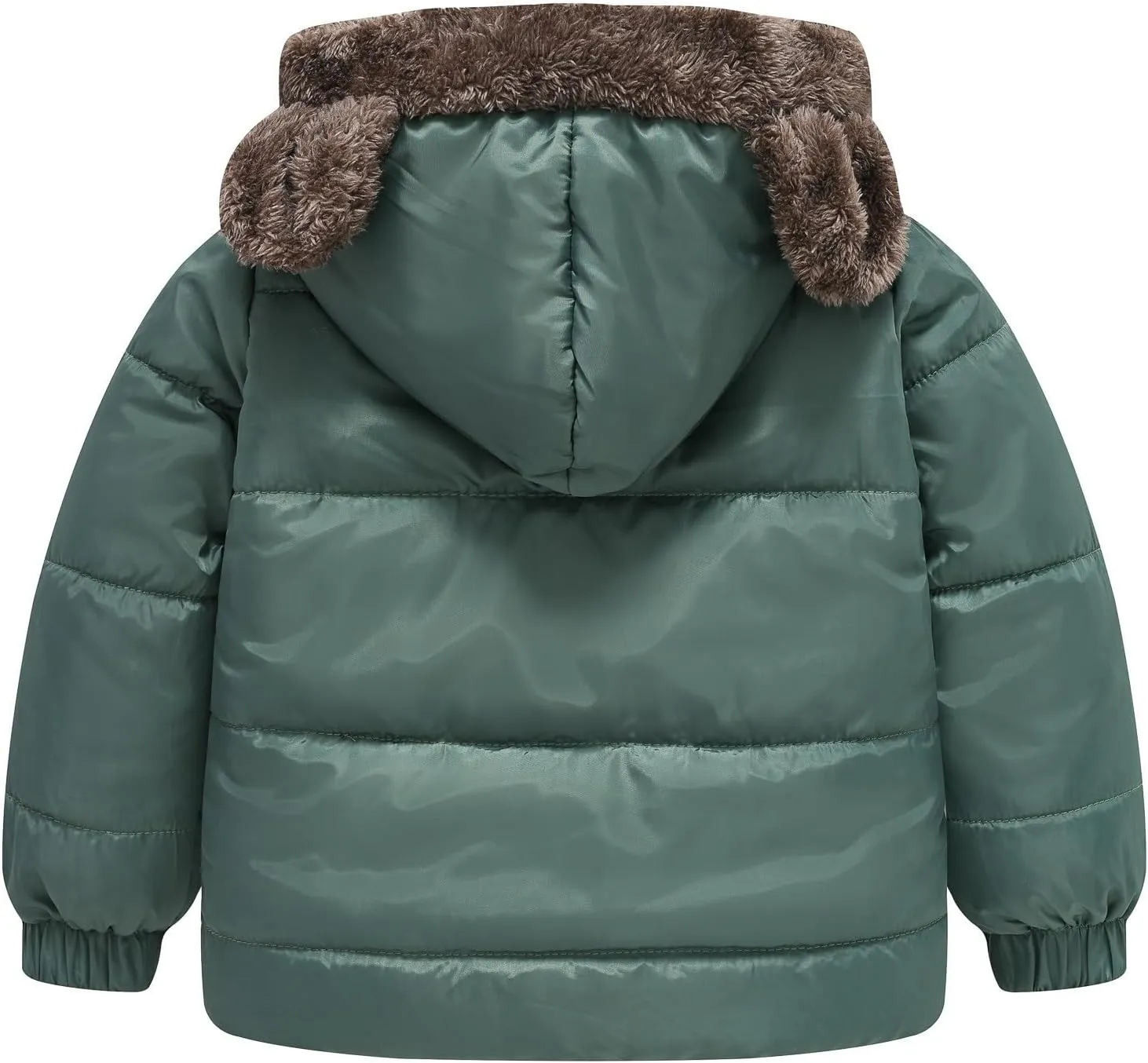 Boys and Girls Middle Children Solid Color Ears Cute Pocket Short Cotton Padded Children's Coat Jacket Boy Size 6