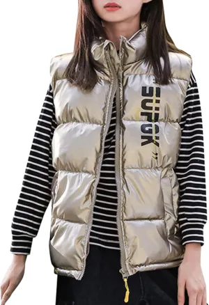 Boys Leather Trench Coat Boys Girls Sleeveless Letter Winter Coats Hooded Jacket Vest Outer Boys Snow Pants with