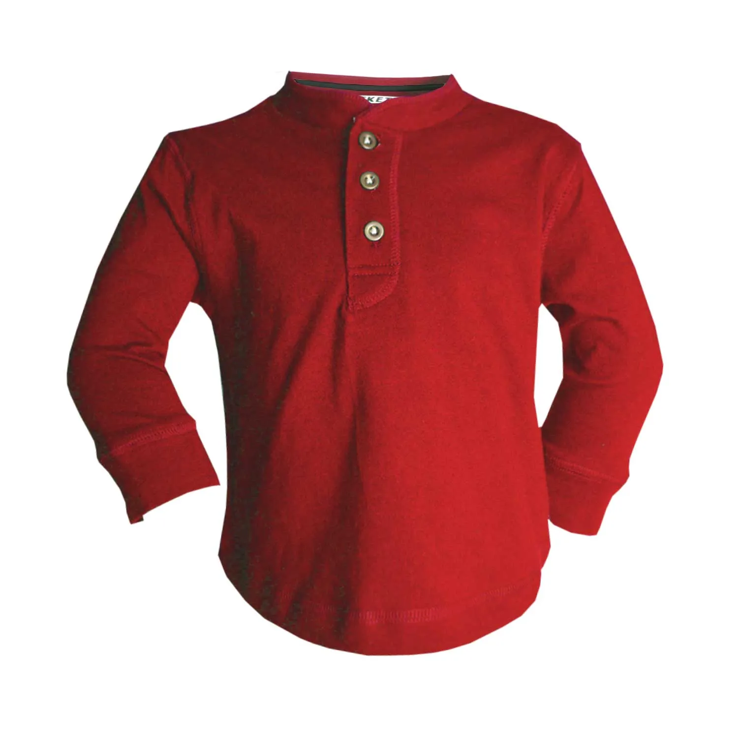 Boys Long-sleeved T-shirt | Plain Colours | Grey, Blue, Red | Age 1-6 Years