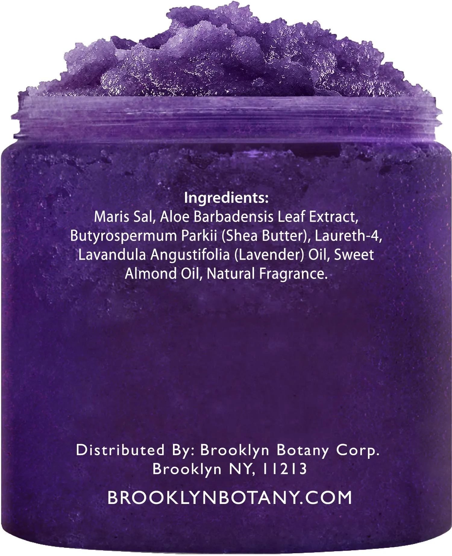 Brooklyn Botany Lavender Body Scrub - Moisturizing and Exfoliating Body, Face, Hand, Foot Scrub - Fights Stretch Marks, Fine Lines, Wrinkles - Great Gifts for Women & Men - 10.5 oz