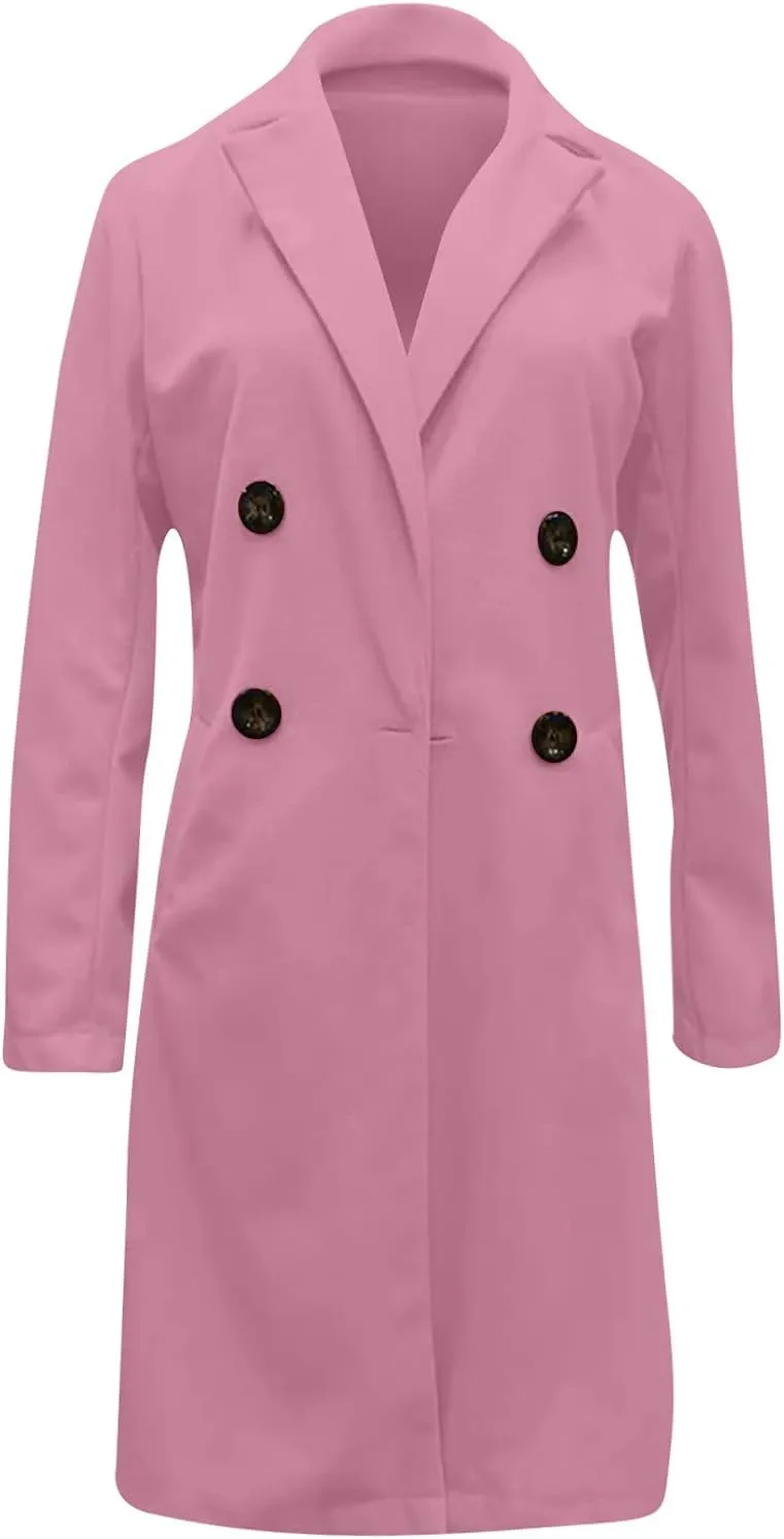 Business Casual Blazers & Tops - Women's Trench Coat Jackets