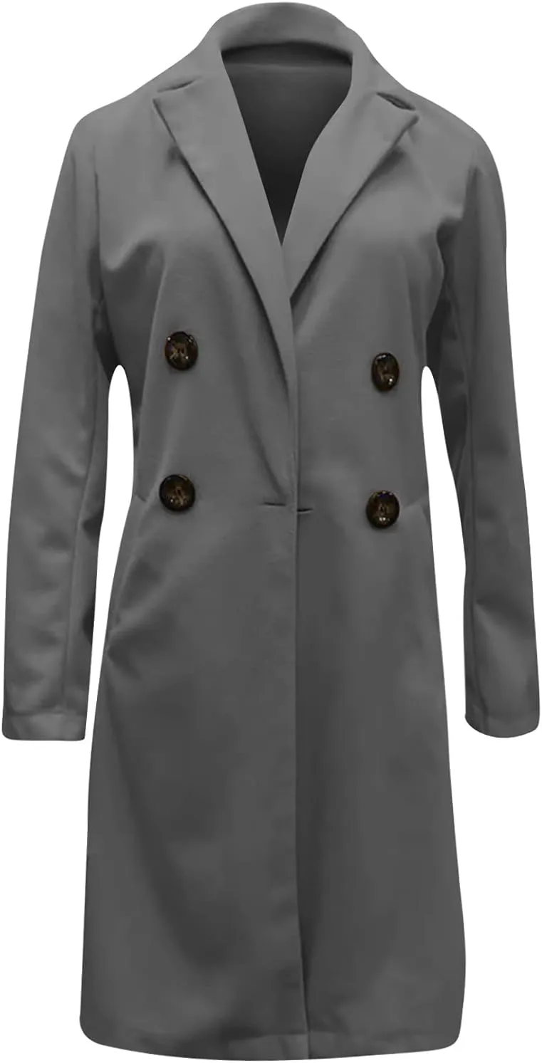 Business Casual Blazers & Tops - Women's Trench Coat Jackets