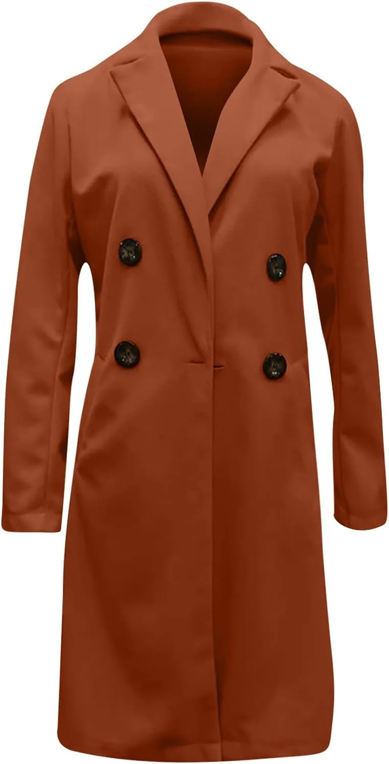 Business Casual Blazers & Tops - Women's Trench Coat Jackets