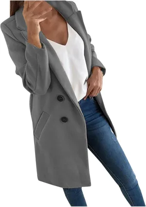 Business Casual Blazers & Tops - Women's Trench Coat Jackets
