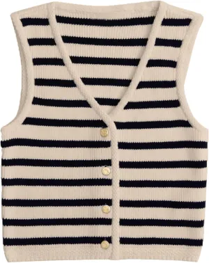 Button Up Sweater Vest for Women 2024 V Neck Sleeveless Tank Tops Cardigan Vests